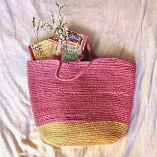 Pink & Cream Tote Bag