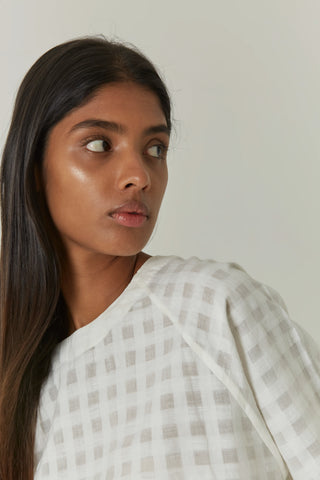 Handwoven Self-Checked Top - Chloe