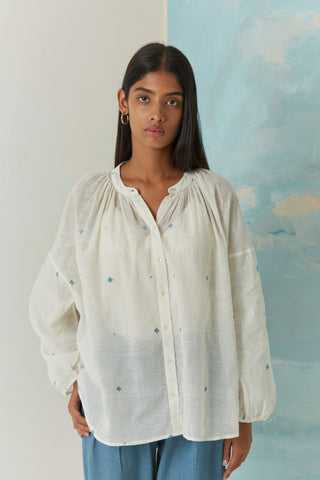 Handwoven Jamdani Blouse - Hana