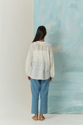 Handwoven Jamdani Blouse - Hana