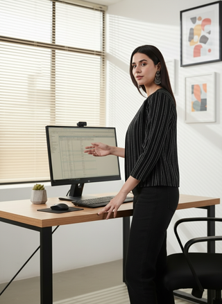 Midnight Classic Black Stripes-Rekha Handwoven Open Front Cotton Blazer