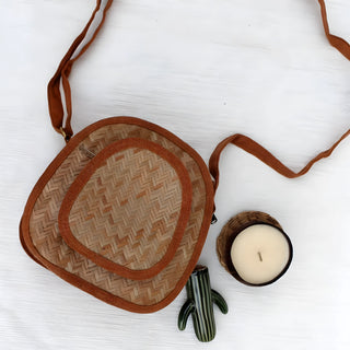 Shital Pati & Jute Oval Sling Bag