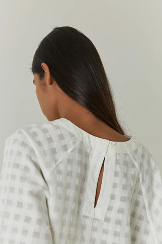 Handwoven Self-Checked Top - Chloe