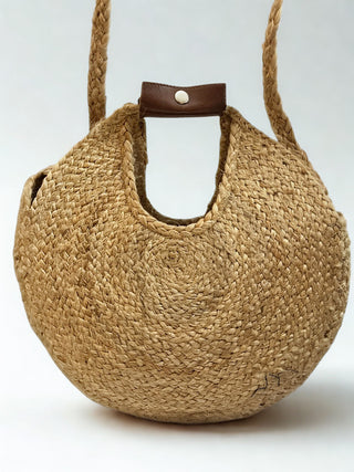 Round Jute Sling Bag