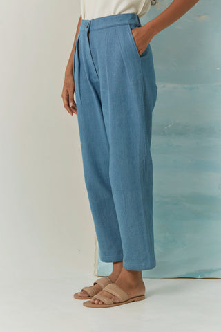 Handwoven Indigo Denim Pant - Kai