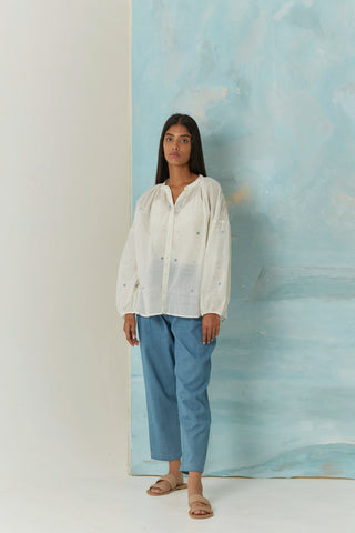 Handwoven Indigo Denim Pant - Kai